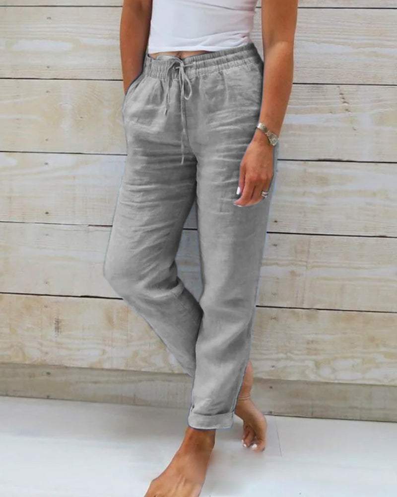 Soft Linen Comfort Pants