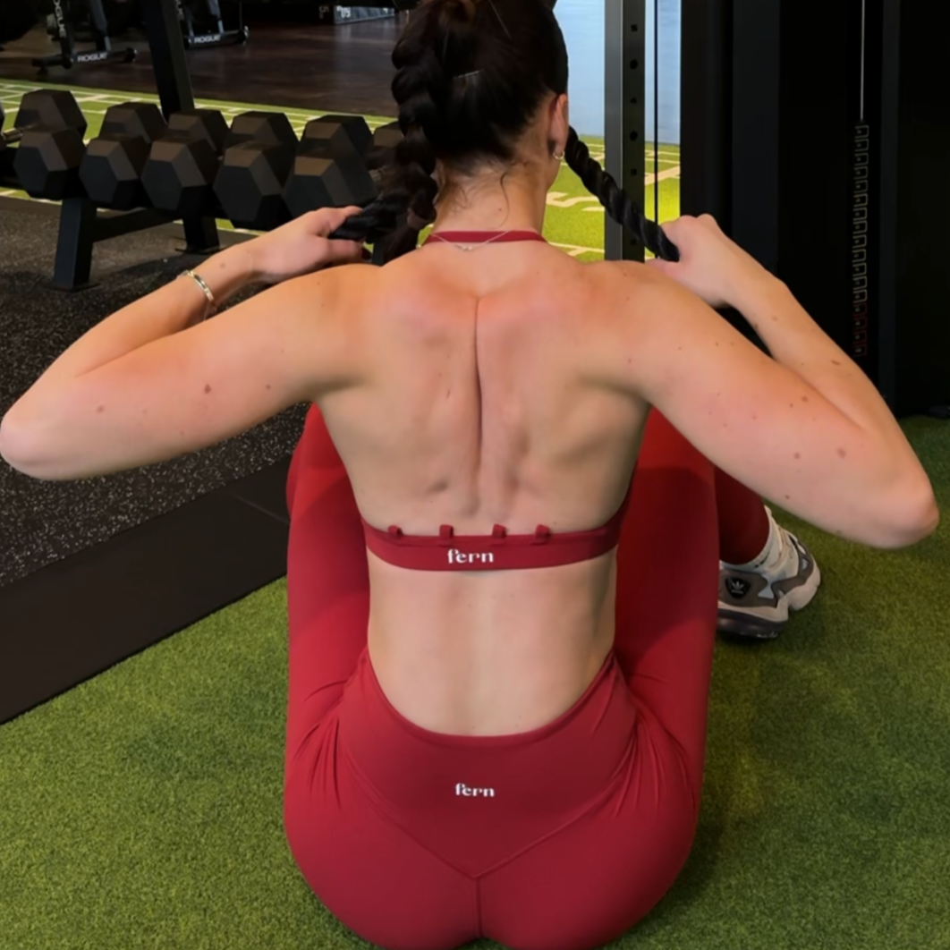 SCULPT SPORTS BRA CHERRY RED