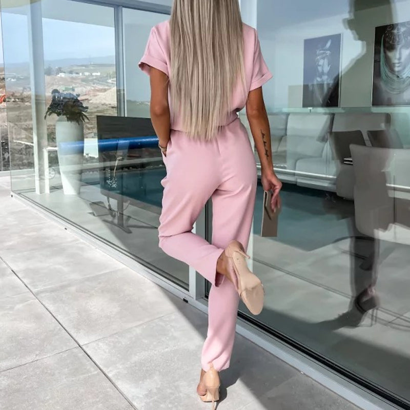 Chic Jumpsuit With Bow Detail