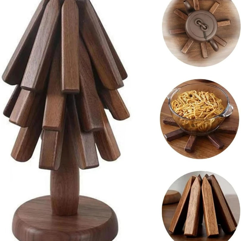 Wooden Folding Trivet Set
