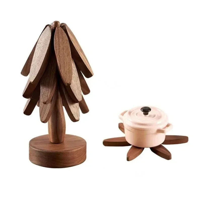 Wooden Folding Trivet Set