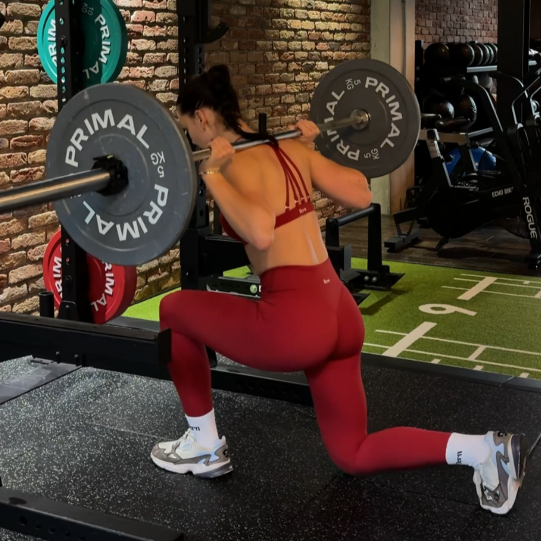 SCULPT WRAP HIGH-WAISTED LEGGINGS CHERRY RED