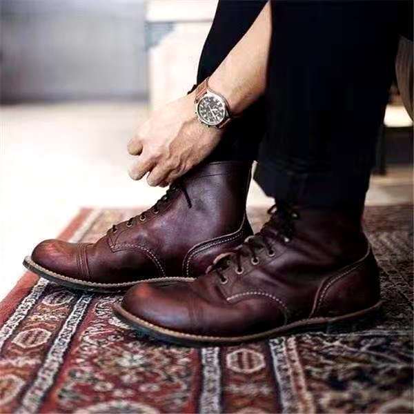 Men Retro Style Lace up Shoe