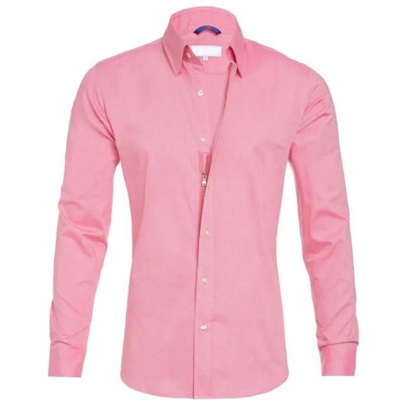 Wrinkle-free Shirt With Zipper