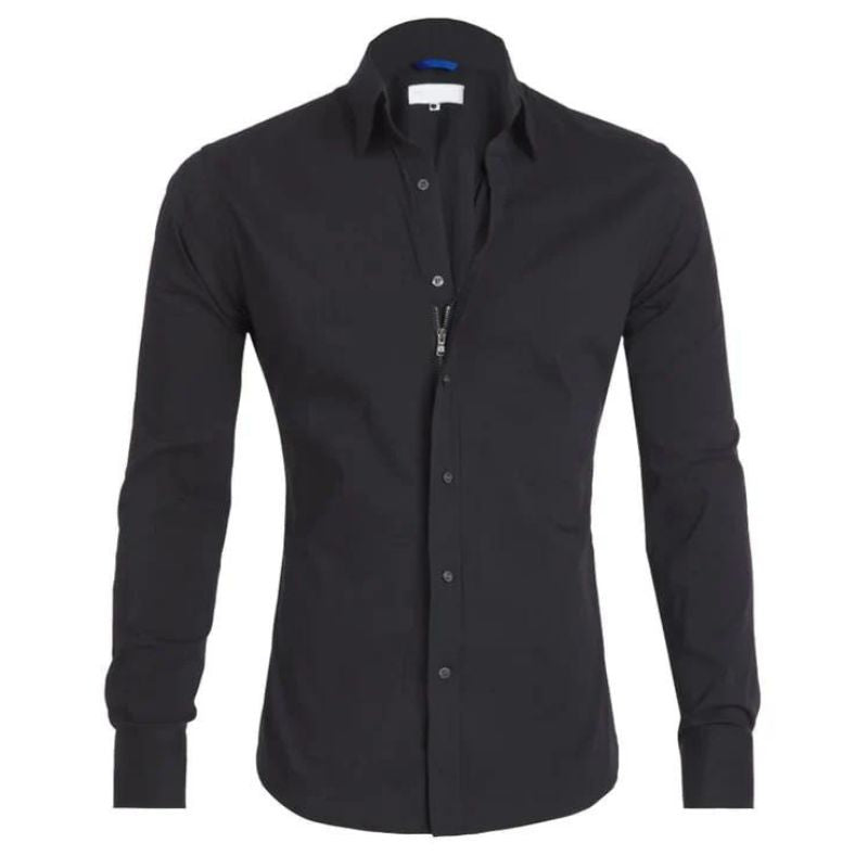 Wrinkle-free Shirt With Zipper