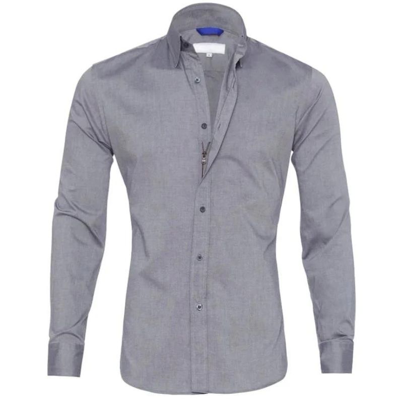 Wrinkle-free Shirt With Zipper