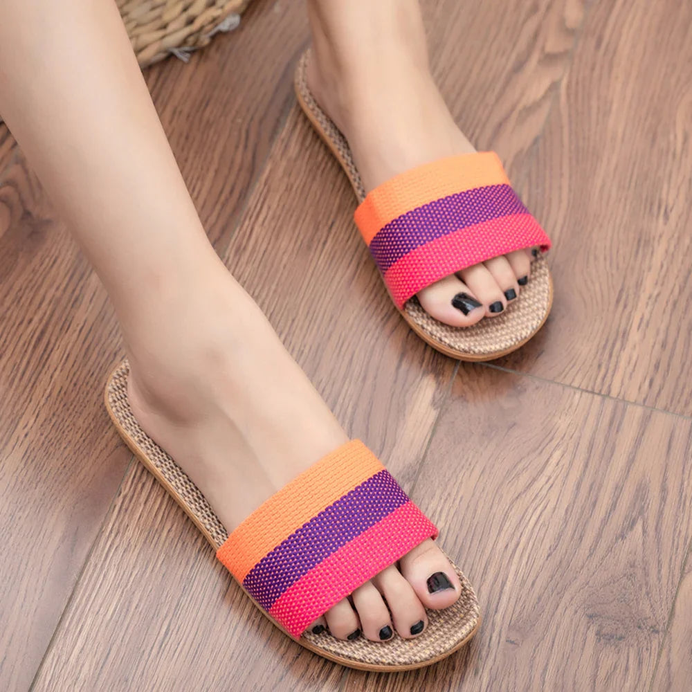 Women’s Linen Indoor Slippers