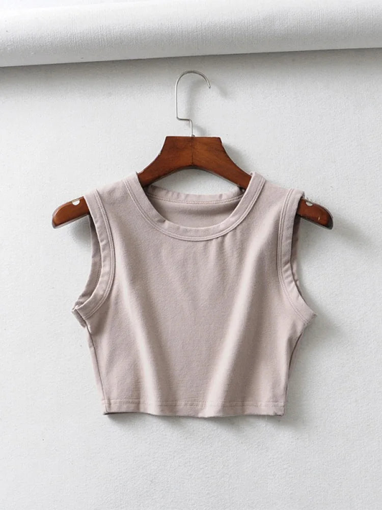 Vintage Cropped Tank Top for Women