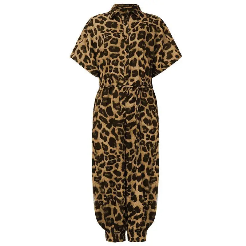 High Waist Short Sleeve Jumpsuit – Summer One Piece