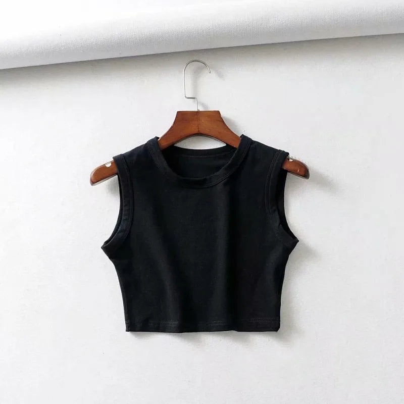 Vintage Cropped Tank Top for Women