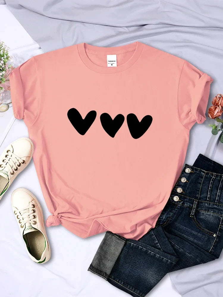 Black Heart Printed Tee