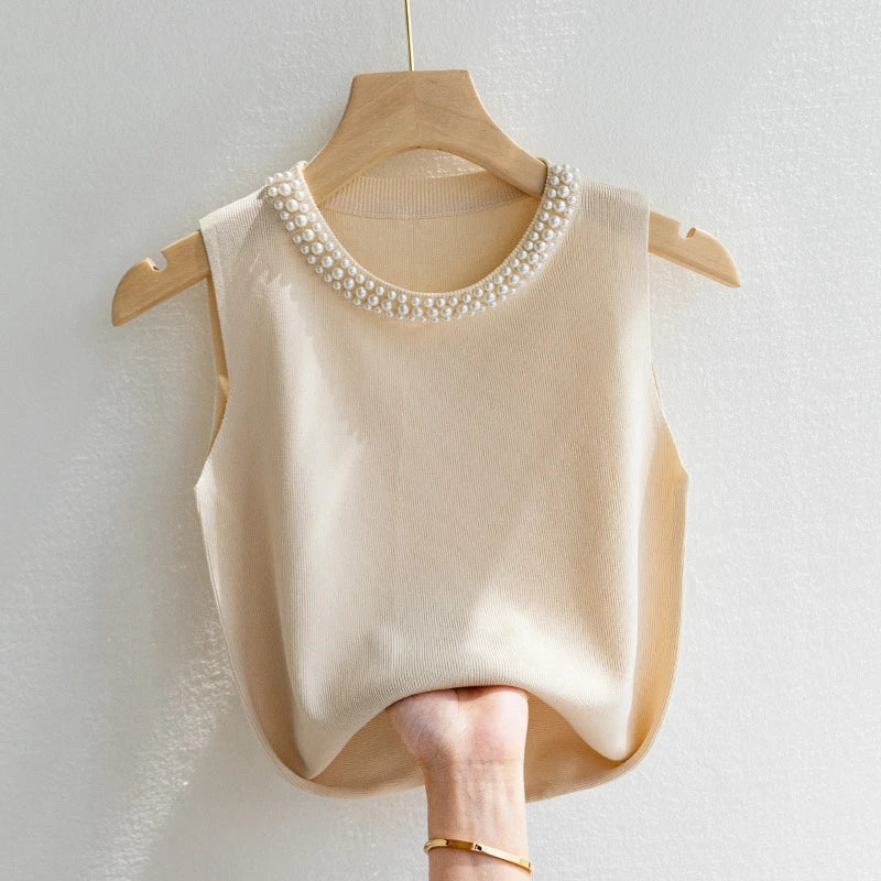 Korea Knitted Vests Women Top