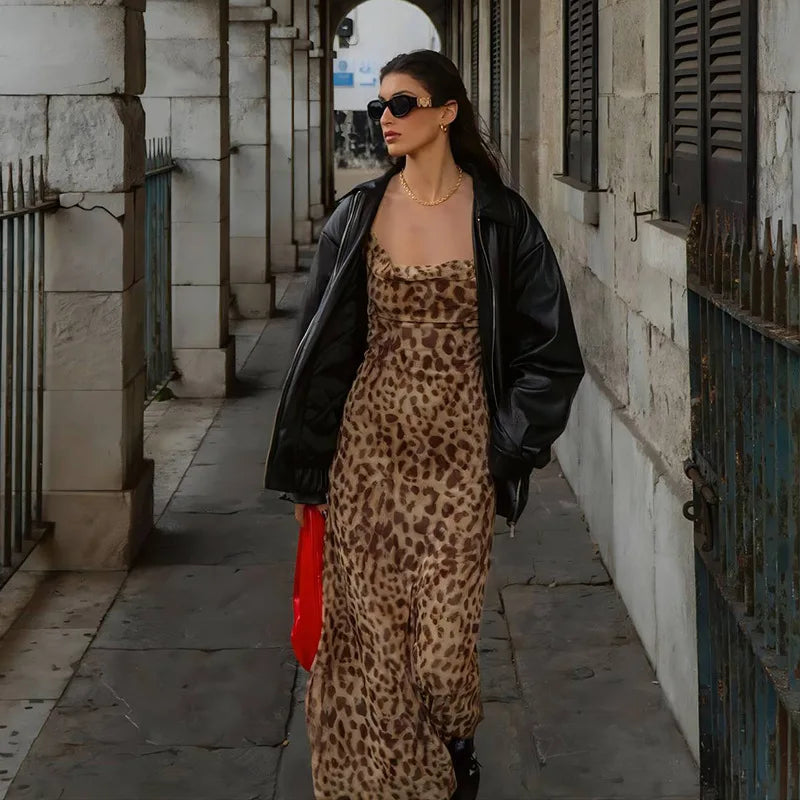 Vintage Leopard Cami Dress