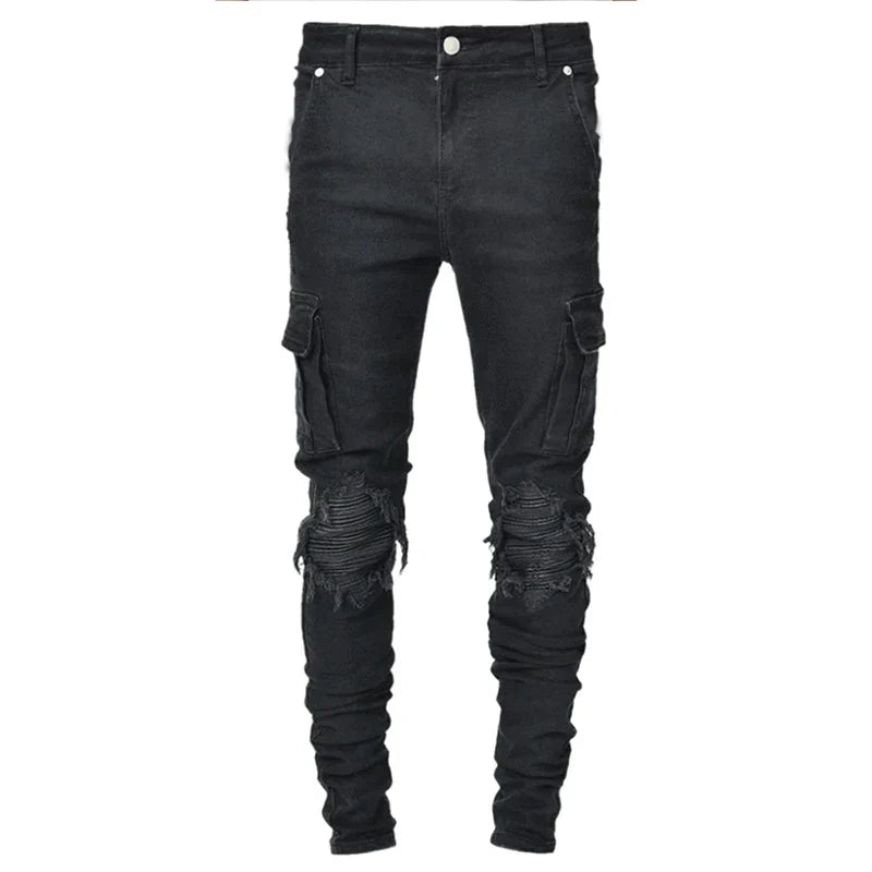 Multi Pocket Jeans Trousers