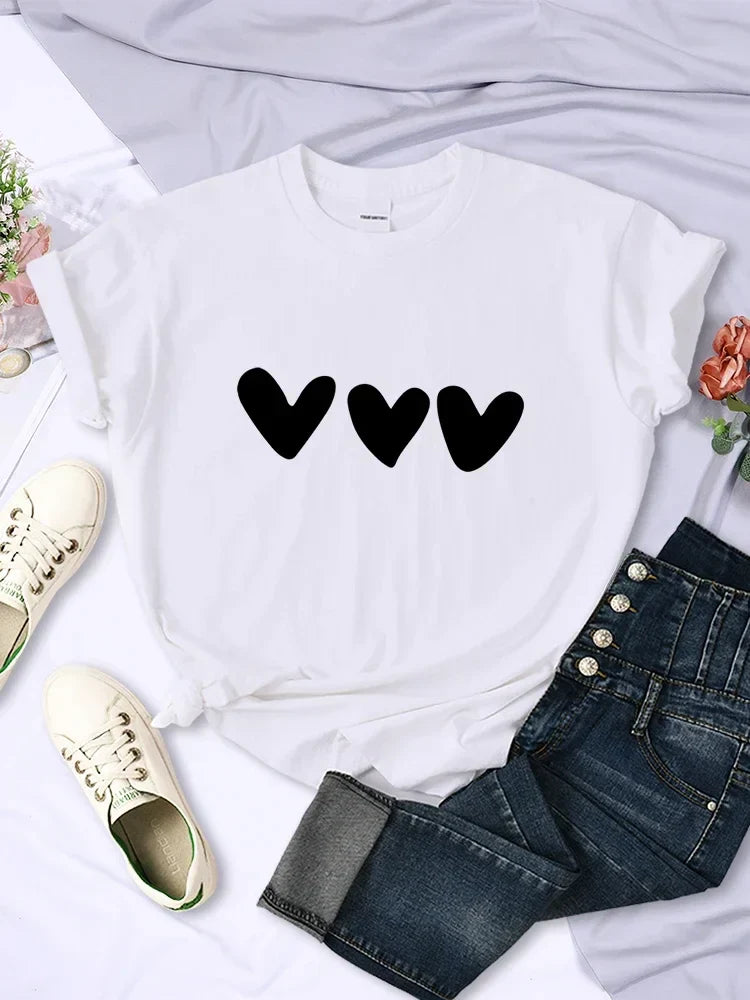 Black Heart Printed Tee