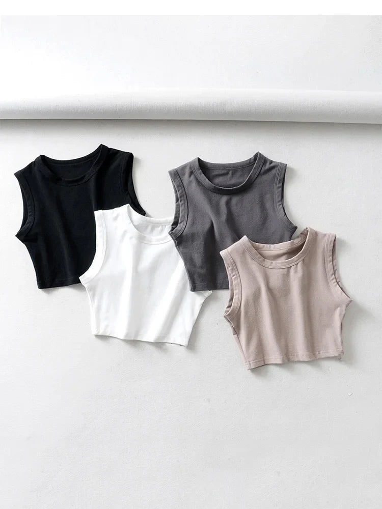 Vintage Cropped Tank Top for Women