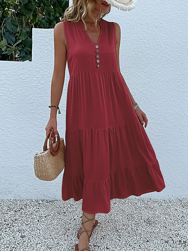Loose Beach Midi Dress