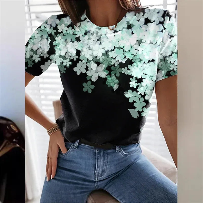 Elegant Butterfly Print Tee