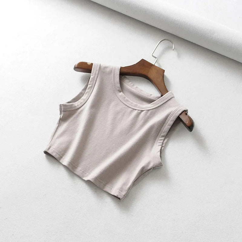Vintage Cropped Tank Top for Women