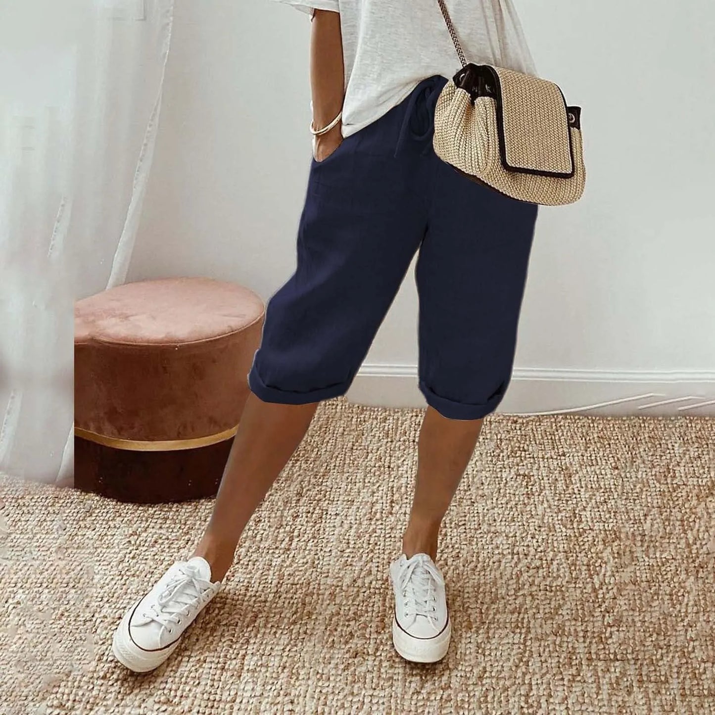 Contrast Stripe Women’s Shorts