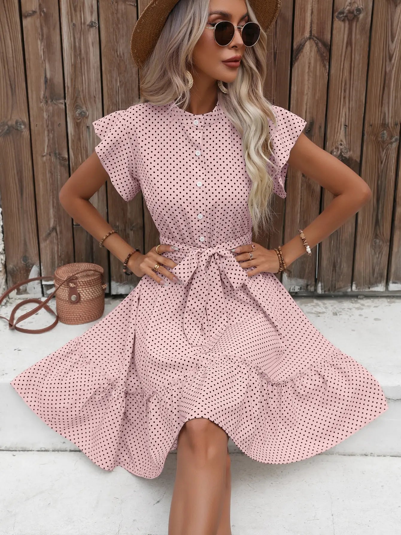 Polka Dot Ruffle Dress