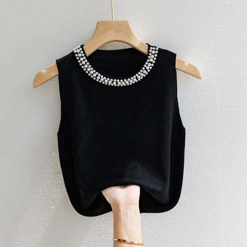 Korea Knitted Vests Women Top
