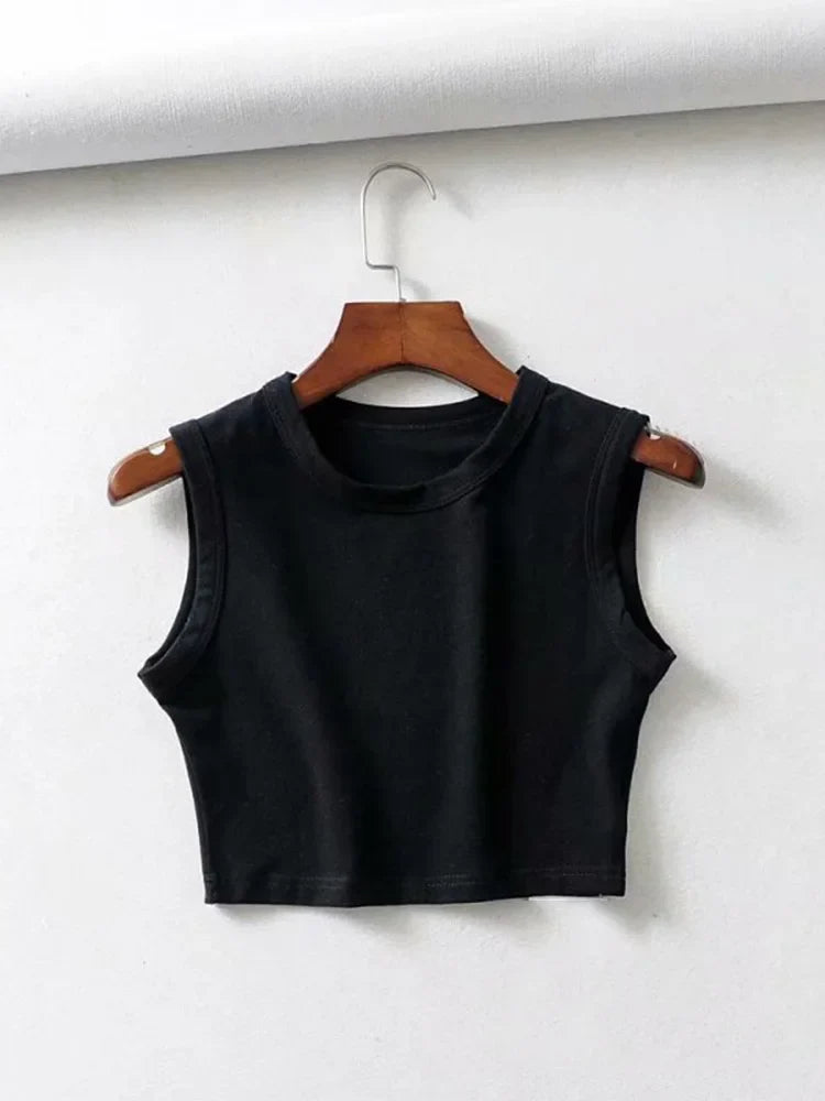 Vintage Cropped Tank Top for Women