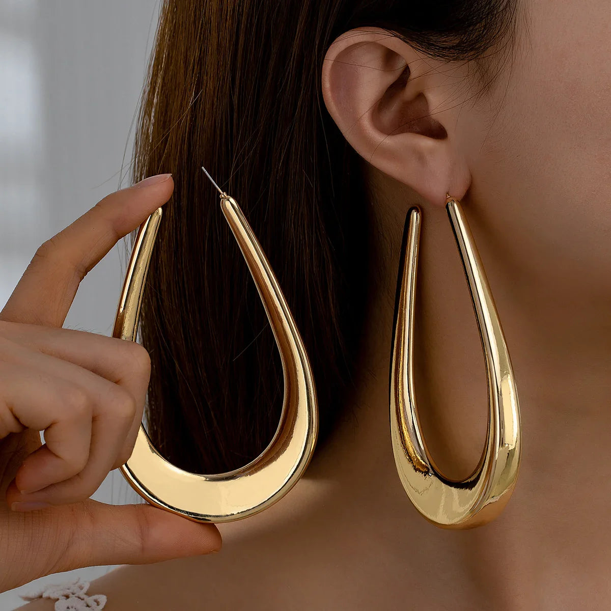 Big U-Shaped Statement Earrings