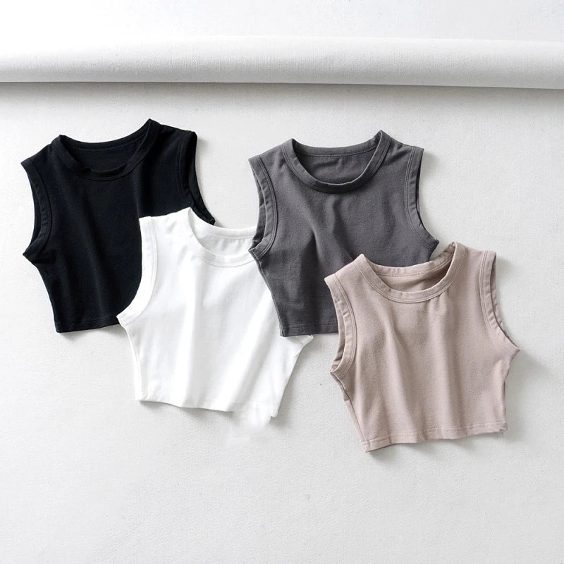 Vintage Cropped Tank Top for Women
