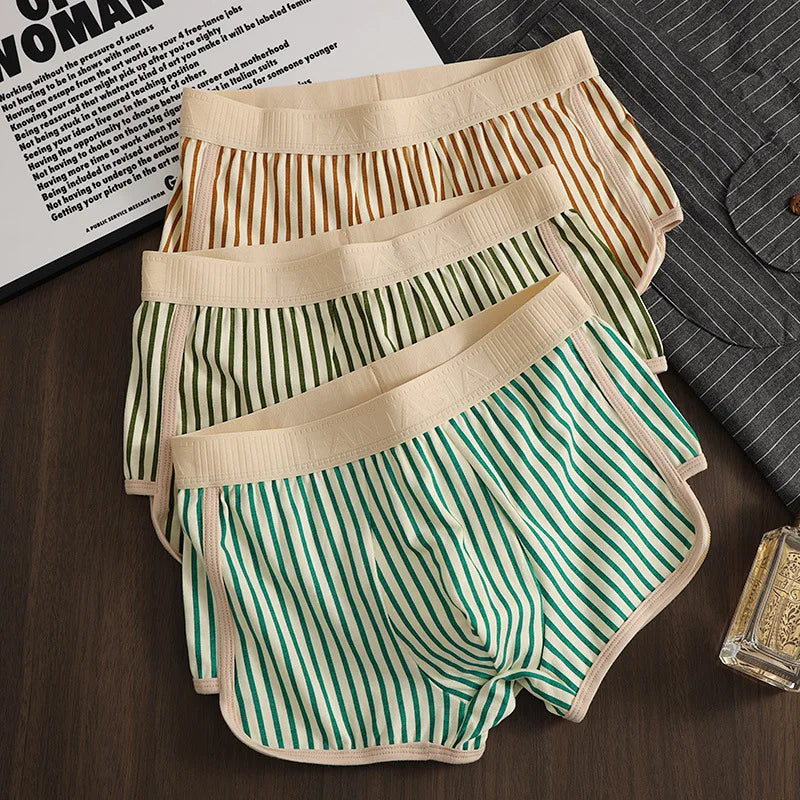Striped Cotton Boxer Set