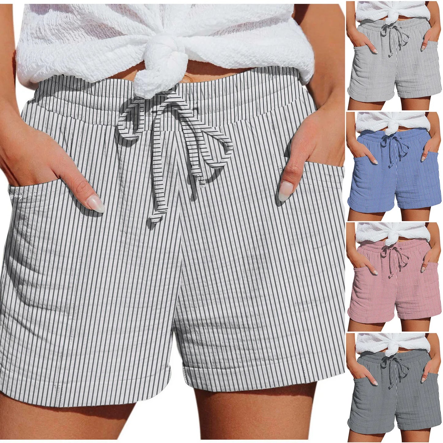 Striped Women's Summer Shorts