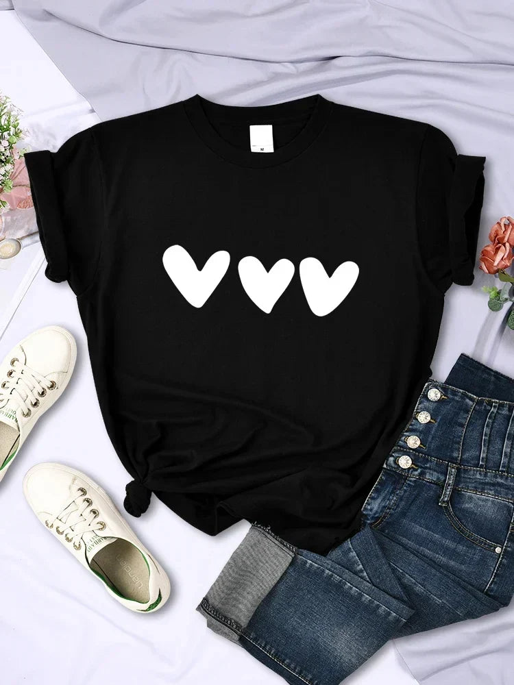Black Heart Printed Tee
