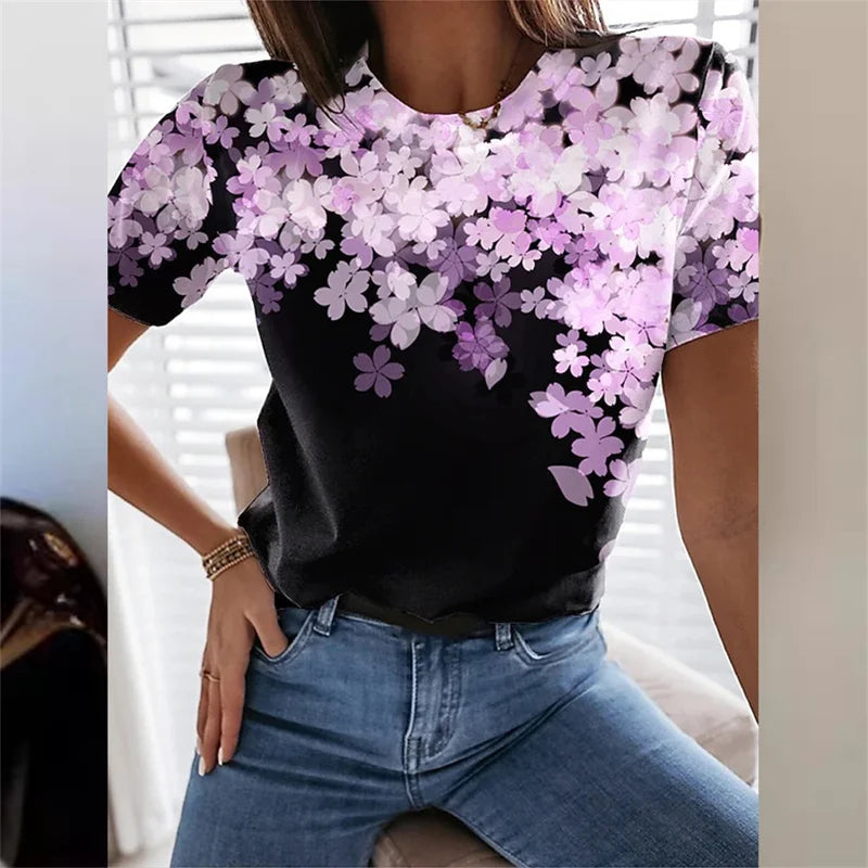 Elegant Butterfly Print Tee