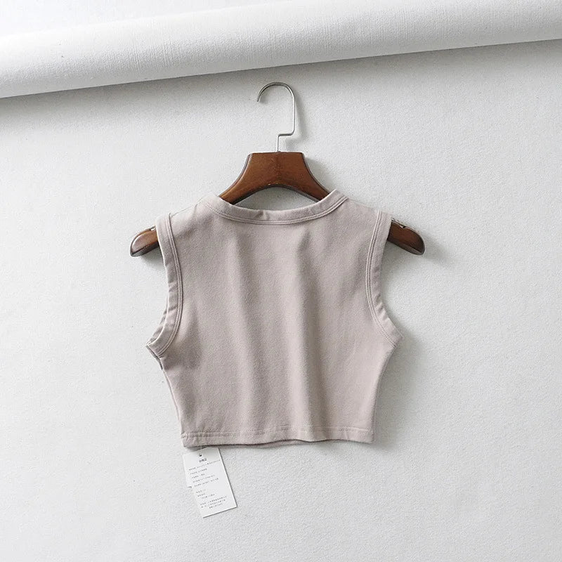 Vintage Cropped Tank Top for Women