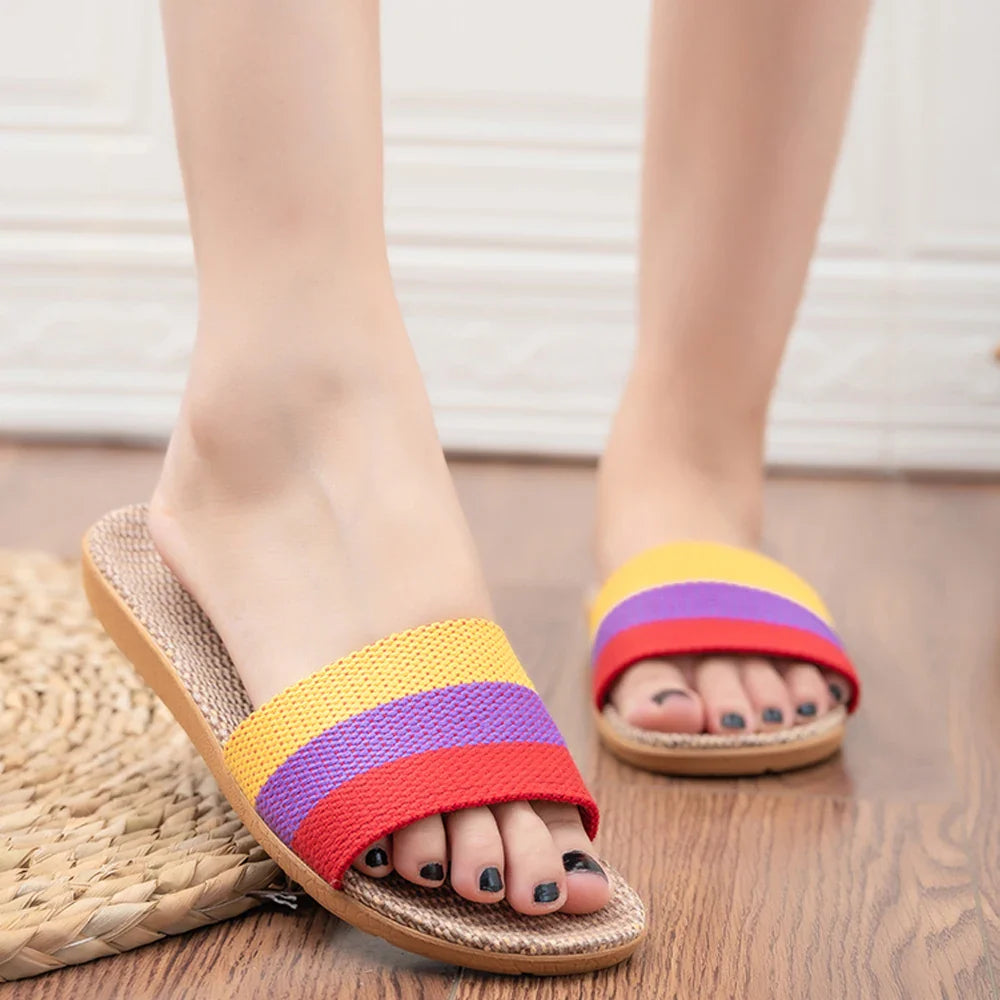 Women’s Linen Indoor Slippers