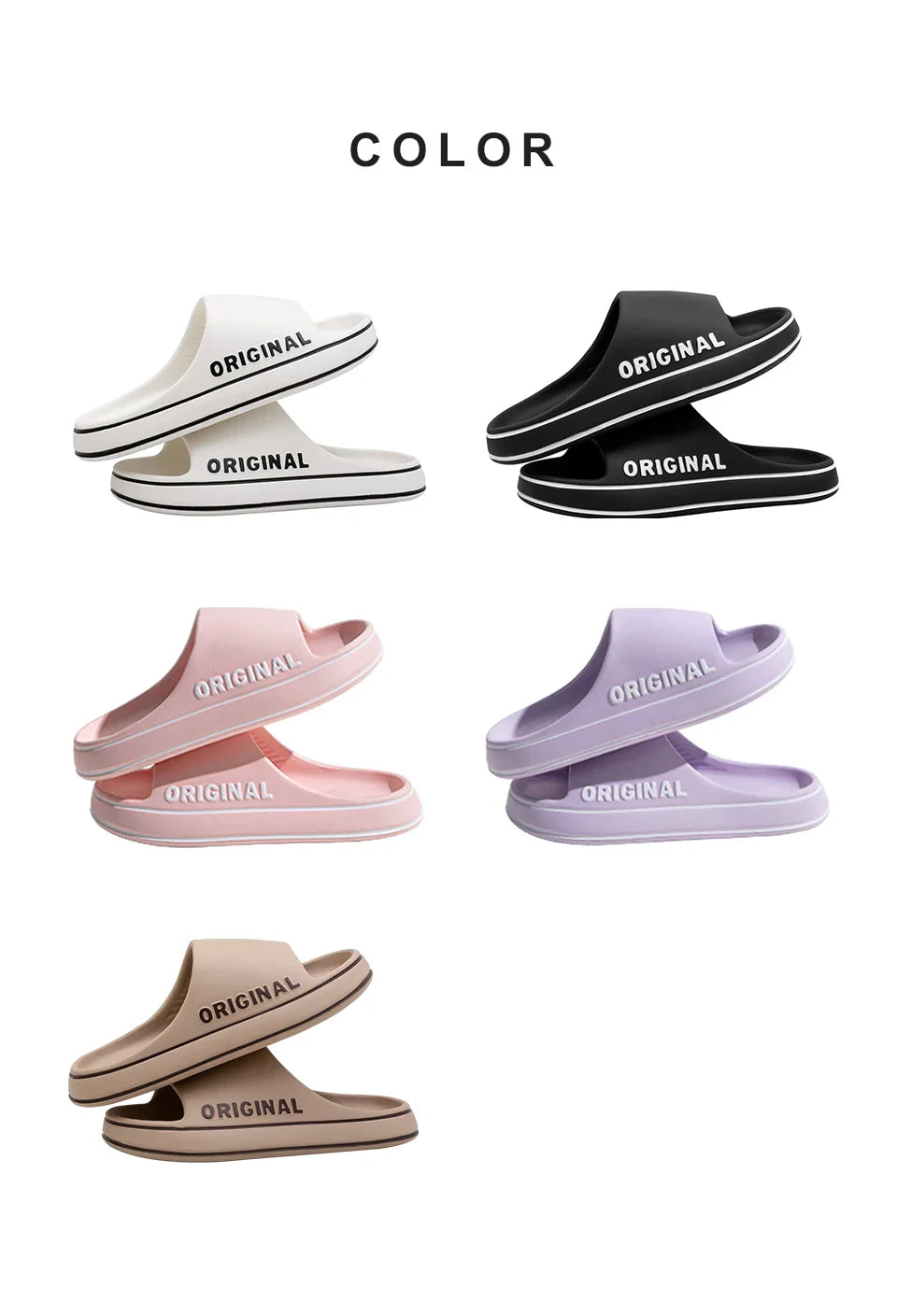 Feslishoet Unisex EVA Letter Slides