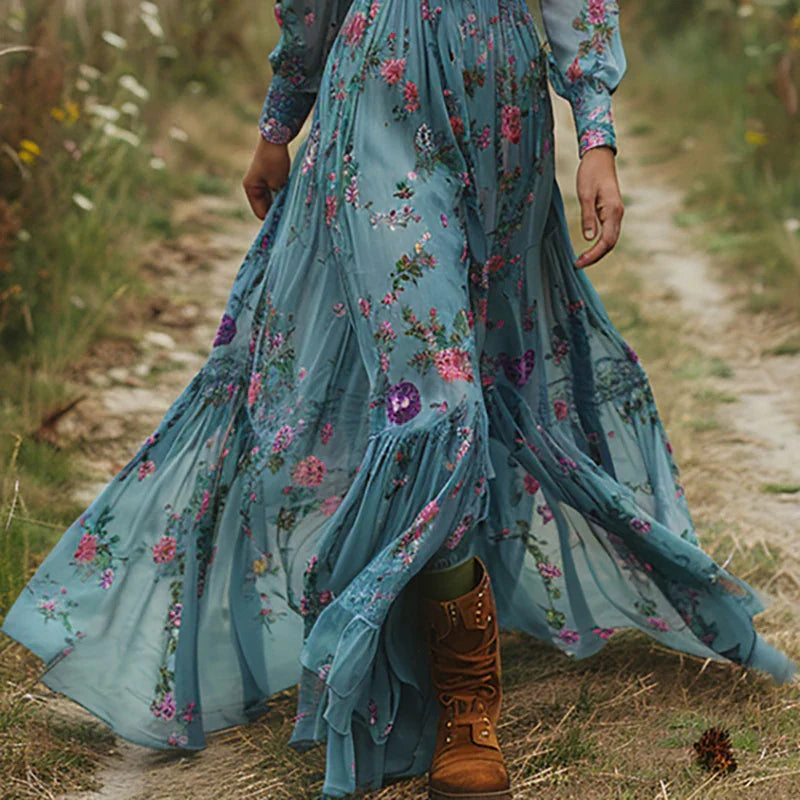 Long Sleeve Ethnic Dress