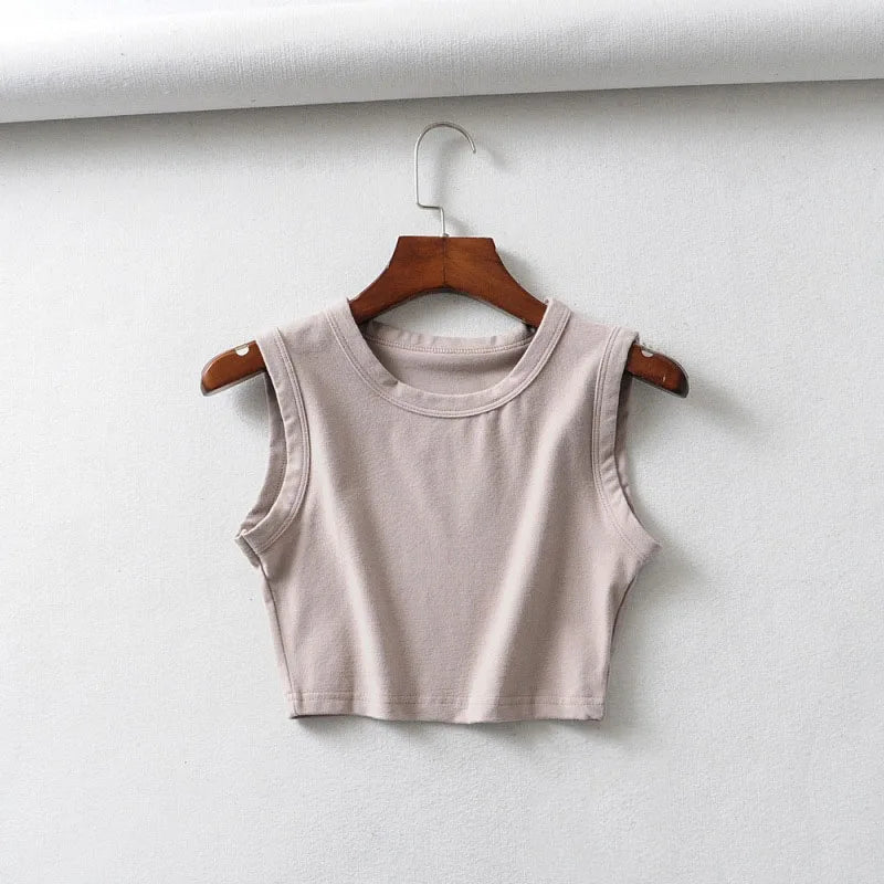 Vintage Cropped Tank Top for Women