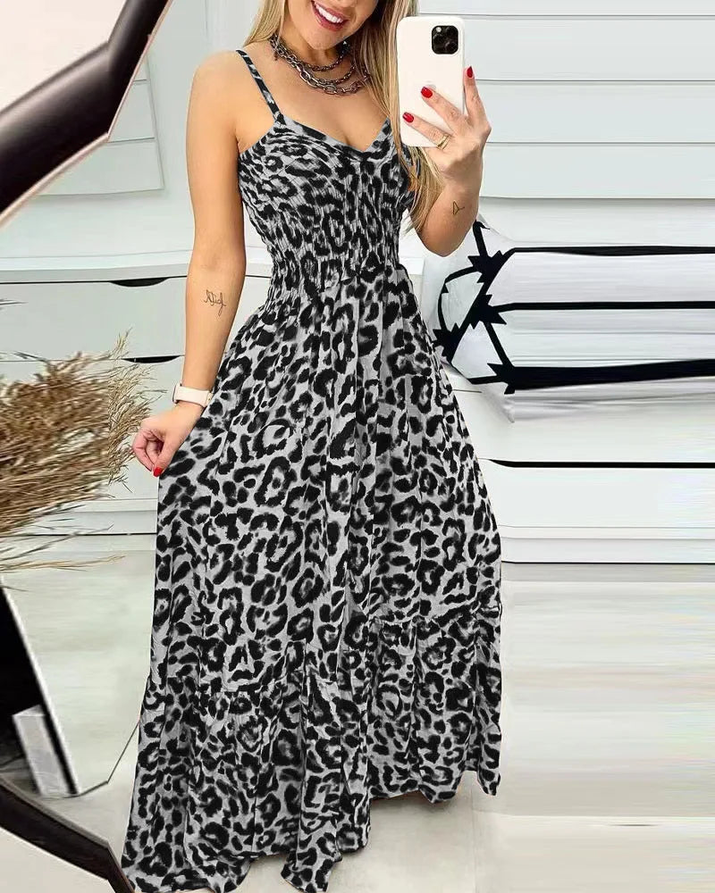 Leopard Print T-shirt Dress