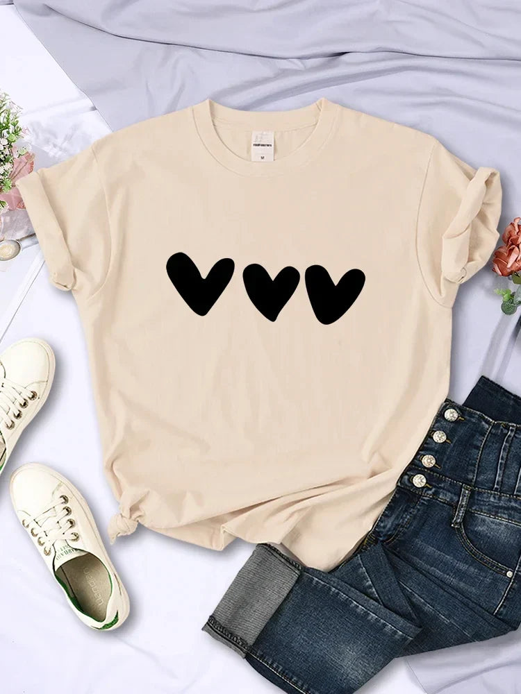 Black Heart Printed Tee