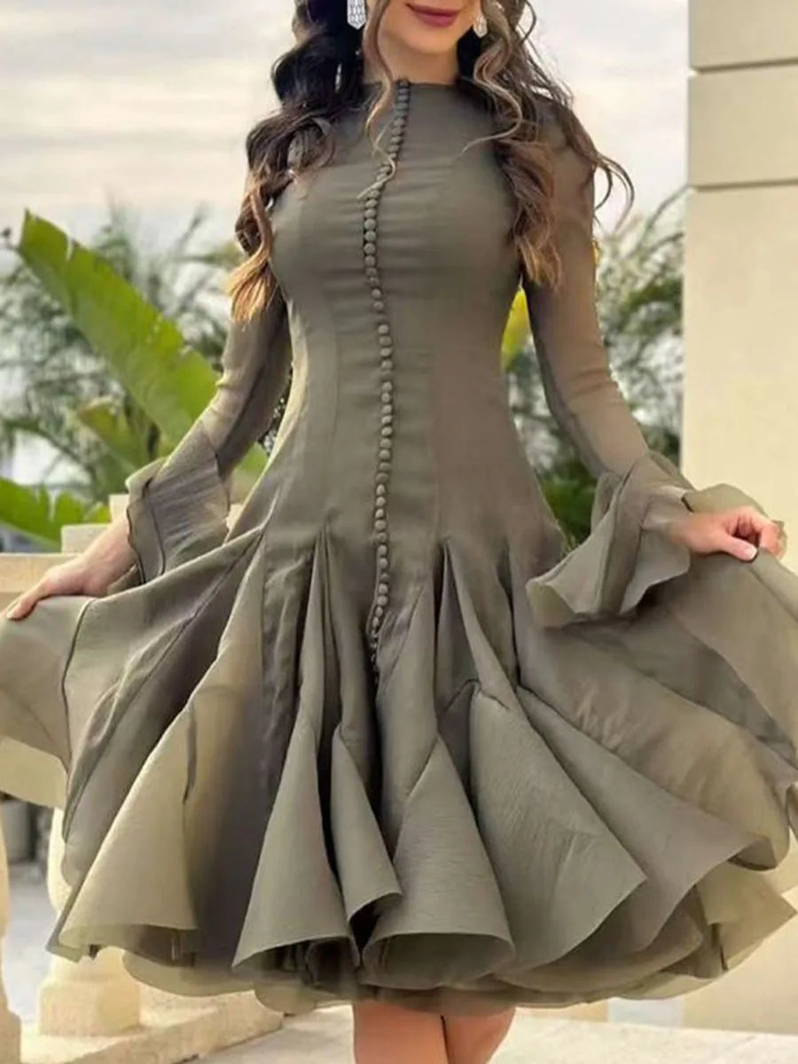 Long Sleeve Cinching Dress
