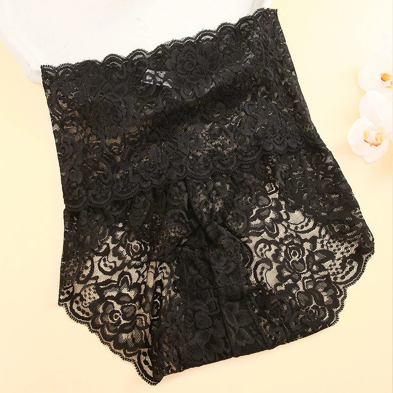 Sexy High-Rise Lace Briefs