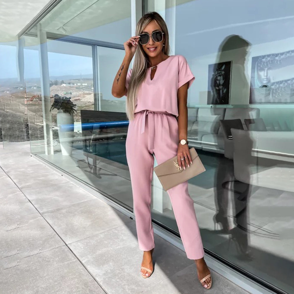 Chic Jumpsuit With Bow Detail