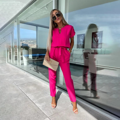 Chic Jumpsuit With Bow Detail