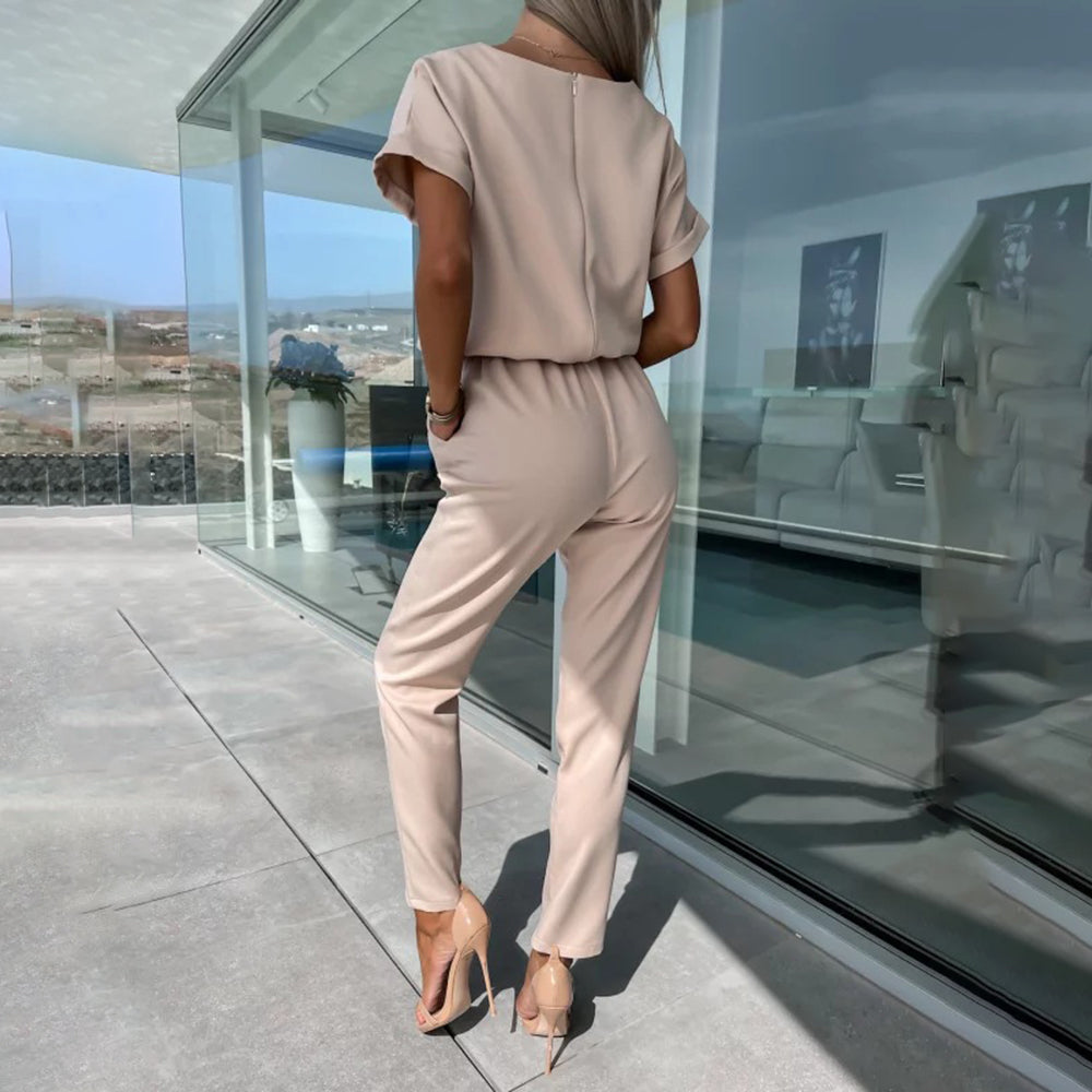 Chic Jumpsuit With Bow Detail