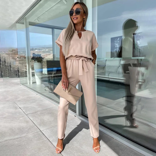 Chic Jumpsuit With Bow Detail