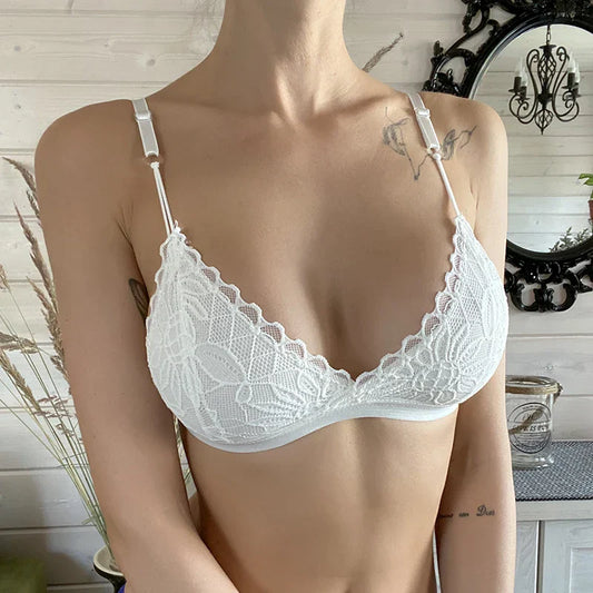 Women Floral Lace Bra