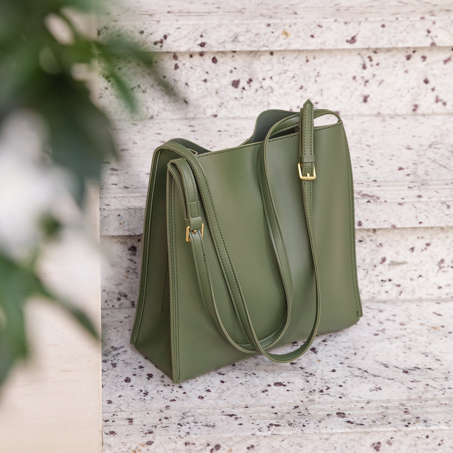 Stylish Vegan Leather Tote