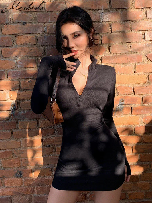 Elegant Turtleneck Bodycon Dress