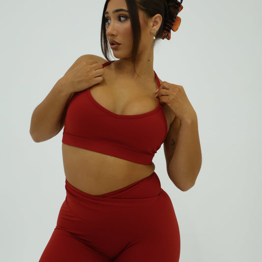 SCULPT SPORTS BRA CHERRY RED